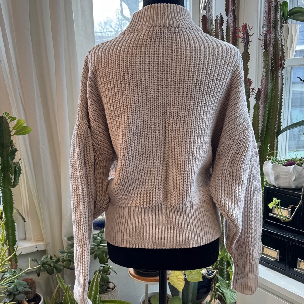 H&M Taupe Ribbed Turtleneck Sweater - Picture 9 of 10